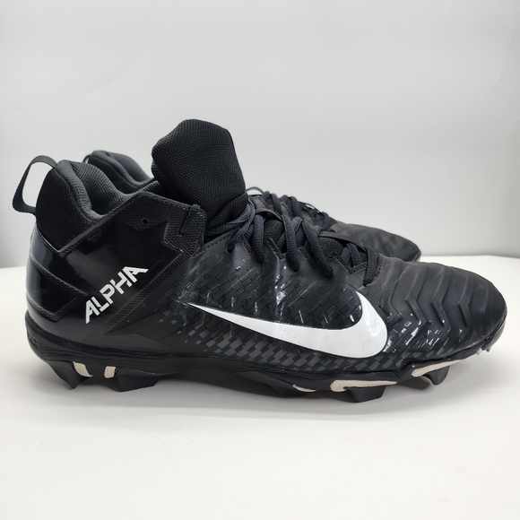 Nike Alpha Menace Shark 2 Football Cleats Mens 14 Shoes Black BV0146-001 - Picture 6 of 16